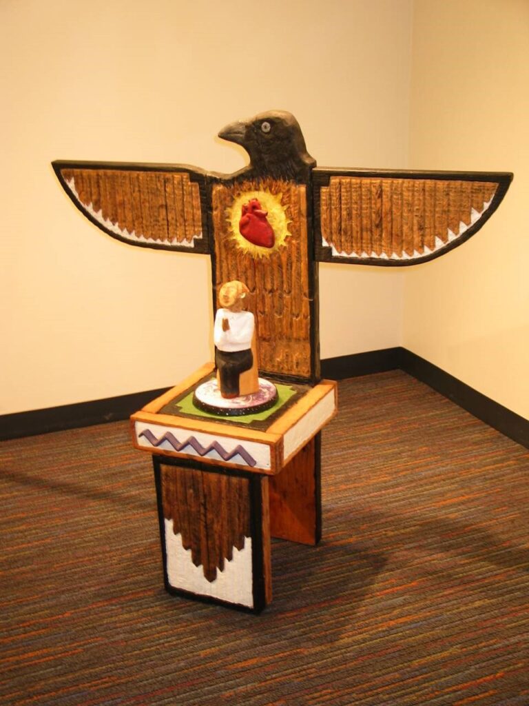 Winged Meditation Chair made of wood