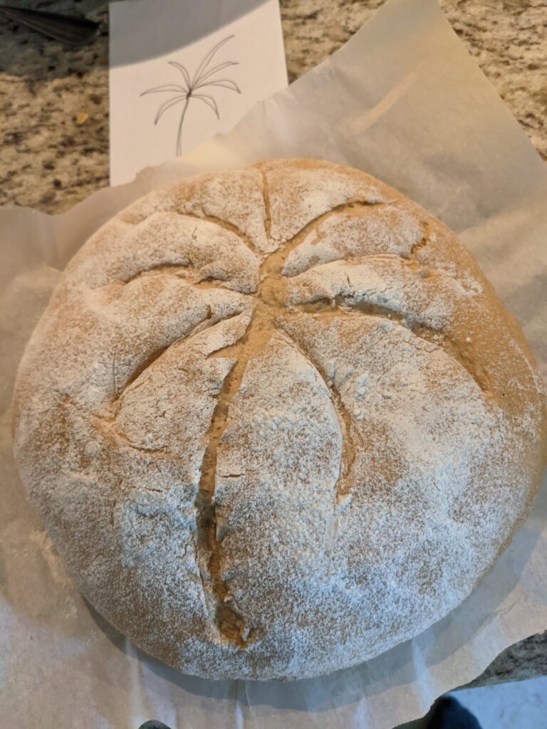 Palm tree bread design