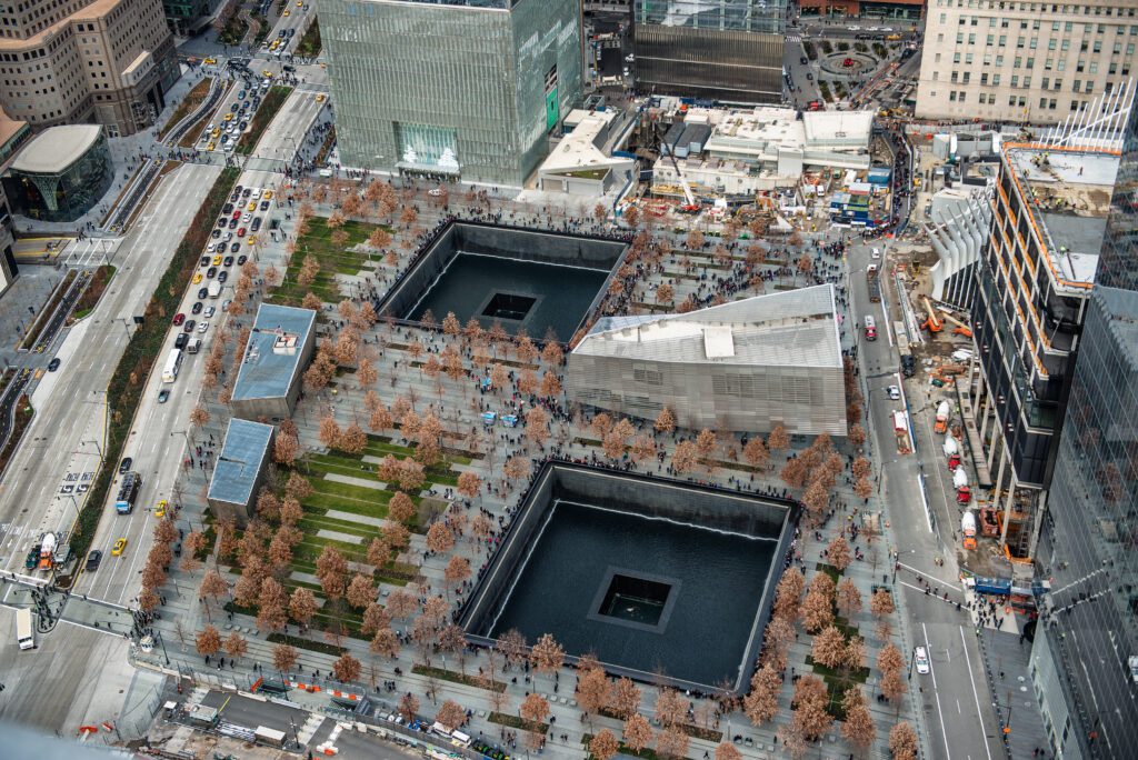 View of World Trade Center from above